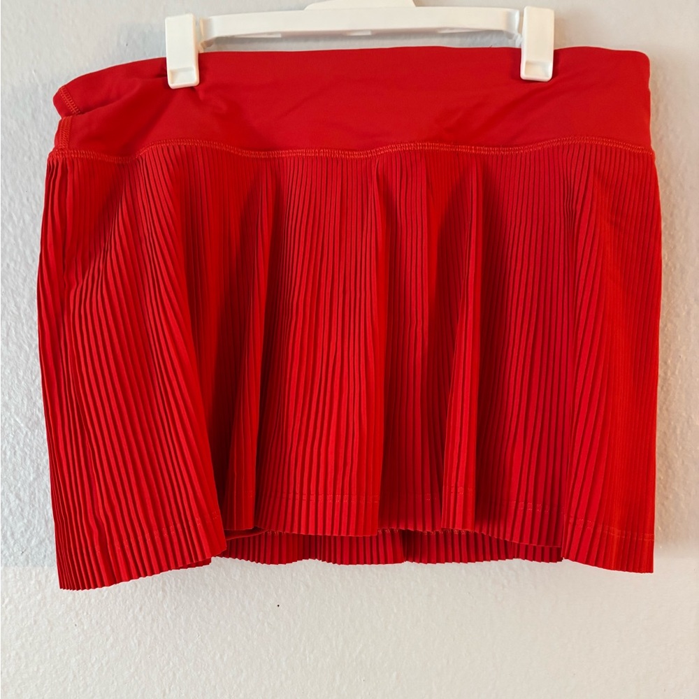 Lululemon Athletica Red Skater Mini Skirt